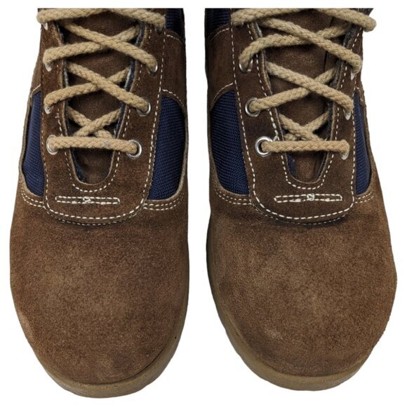 Vintage Red‎ Wing Steel Toe Boots SuperSole Size 8 D Brown Blue - RARE main image 7